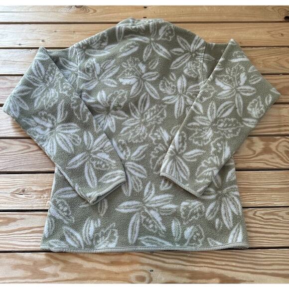 Patagonia Synchilla Printed 1/4 Snap Fleece Jacket Size Small Women’s Green - Picture 2 of 8